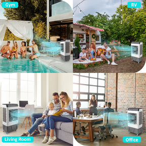 3-in-1 Portable Evaporative Cooler - 2940CFM, Remote Control, 450 Sq.ft, 13.2 Gal, 3 Speeds, 3 Modes, 12H Timer