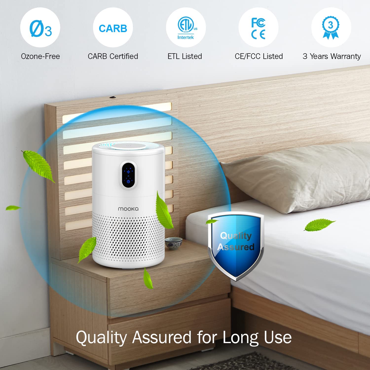 LEVOIT Air Purifiers for Home, HEPA Filter for Smoke, Dust and Pollen in  Bedroom, Ozone Free, Filtration System Odor Eliminators for Office with
