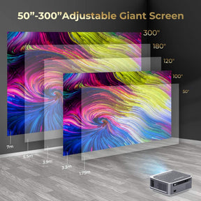 50"-300"Adjustable Giant Screen 