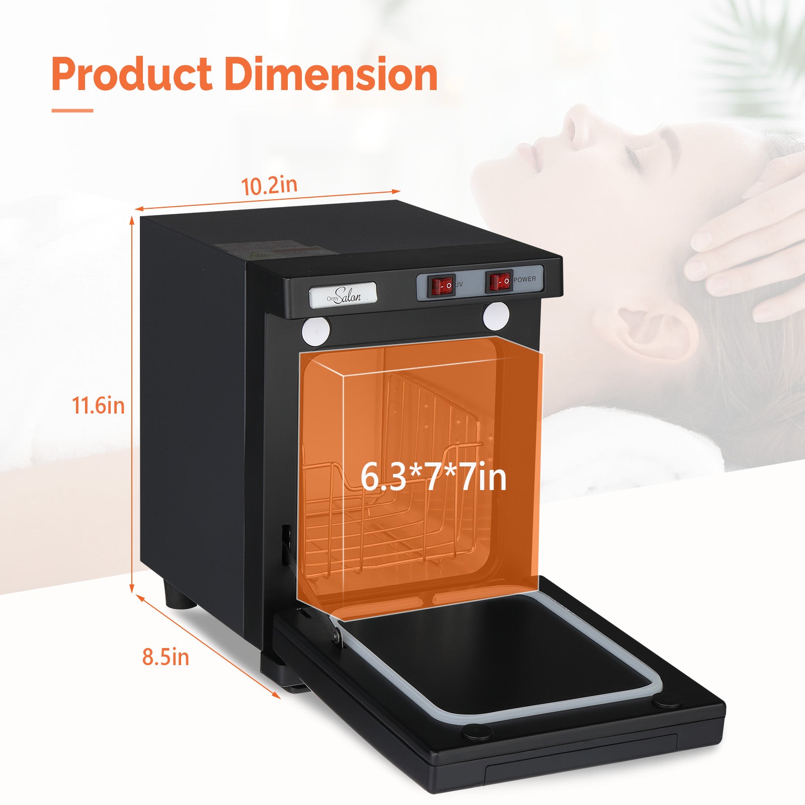 Hot Towel Warmer for Facials Massage, Esthetician Towel Heating Cabinet Black, Aluminum Chamber