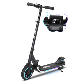 Electric Scooter for Kids Aged 6-14, Hub Motor Max Speed 9.3 mph Kids Scooter with 3 Flashing LEDS