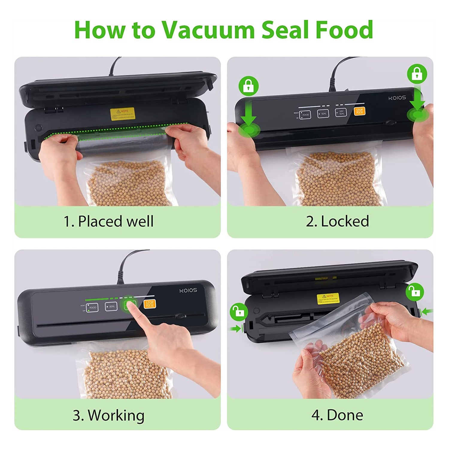 Slaouwo Vacuum Sealer Machine Black