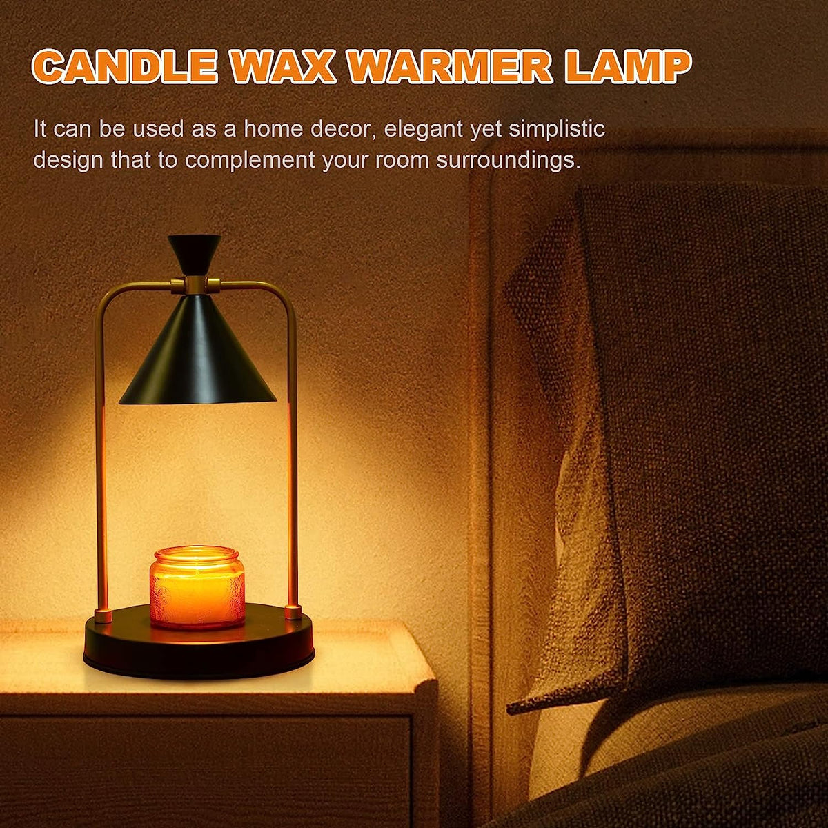 Candle Warmer Lamp with Timer, Dimmable Candle Light Electric Candle