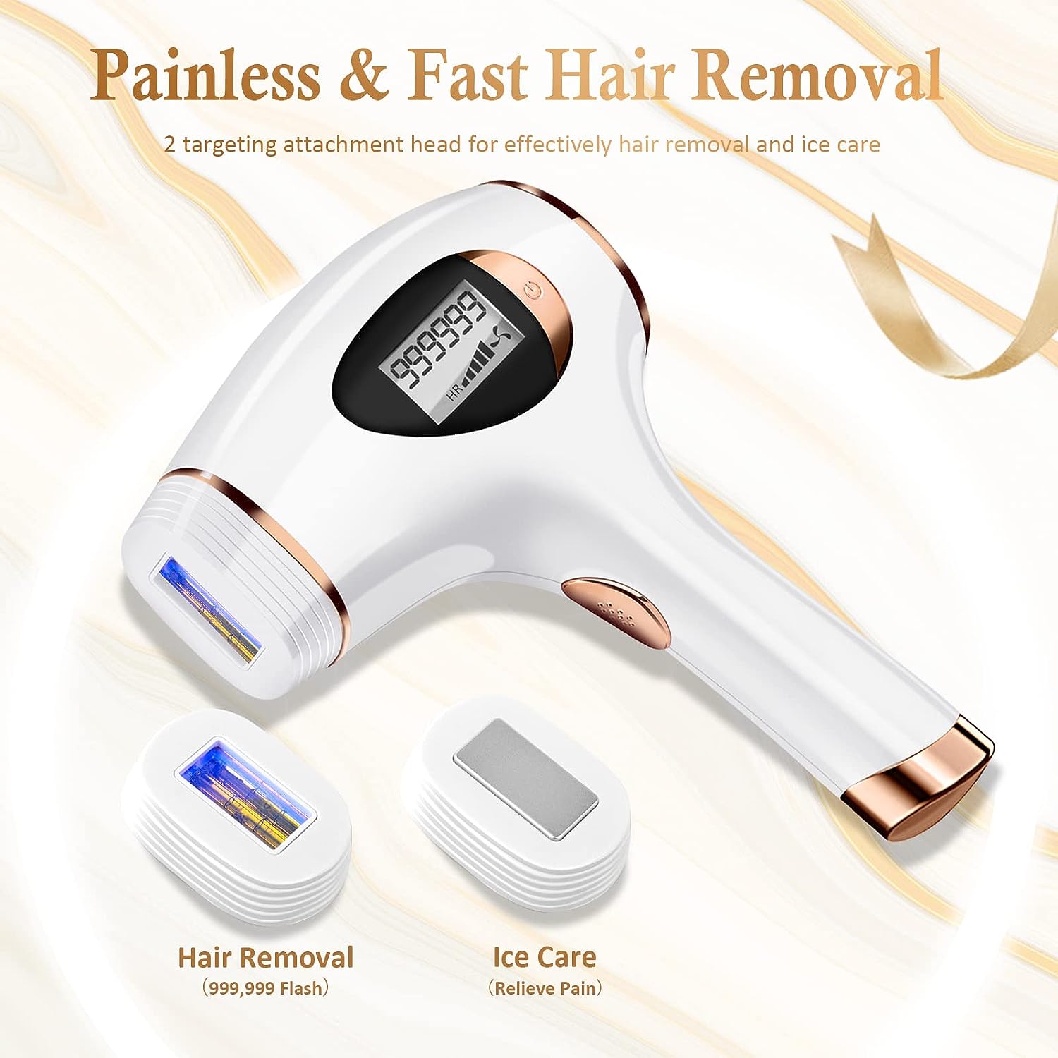 REDFMG Laser Hair Removal for Women - IPL Hair Removal Device With Ice Cooling Technology, Painless Permanent Hair Remover