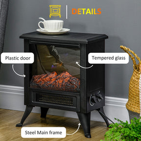 Electric Fireplace Heater LED Flame Fireplace Stove