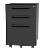 3 Drawer Metal Mobile Vertical Locking File Cabinet with Lock, Under Desk Rolling Filing Cabinets for for Home Office