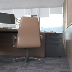 3 Drawer Metal Mobile Vertical Locking File Cabinet with Lock, Under Desk Rolling Filing Cabinets for for Home Office