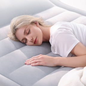 Full Size Air Mattress with Built in Pump Easy to Inflate/Quick Set Up Inflatable Mattress Double High Strong Support Air Bed with Headboard-TaoTronics US