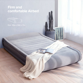 Full Size Air Mattress with Built in Pump Easy to Inflate/Quick Set Up Inflatable Mattress Double High Strong Support Air Bed with Headboard-TaoTronics US