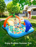 Evajoy Inflatable Spray Kiddie Pool with slide for kids  WM