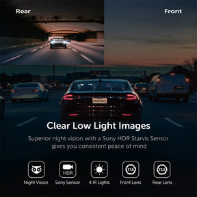 Dual Dash Cam, Dual 1920x1080P FHD, Front and Rear Dash Camera