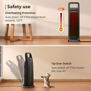 Taotronics TT-HE008 Dual PTC 1500W Portable Electric Heater Remote Control (OPEN BOX) DI35