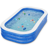 Homech Full-Sized Family Inflatable Lounge Swimming Pool