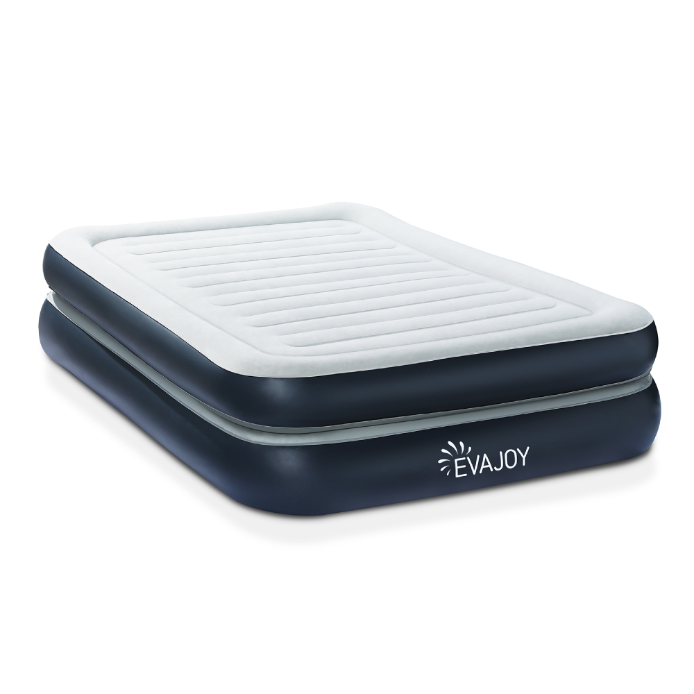 Evajoy Double high Air Mattress, Inflatable Airbed with  Built-in Pump