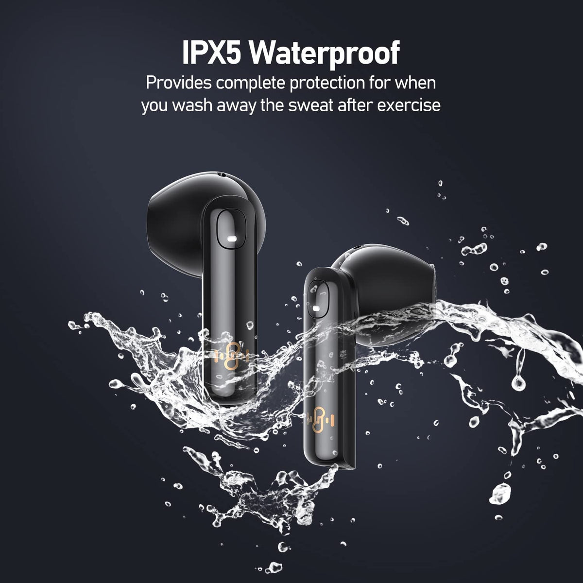 Wireless Earbuds BH114, Deep Bass HiFi Stereo Sound, CVC 8.0 Noise Reduction, IPX5 Waterproof