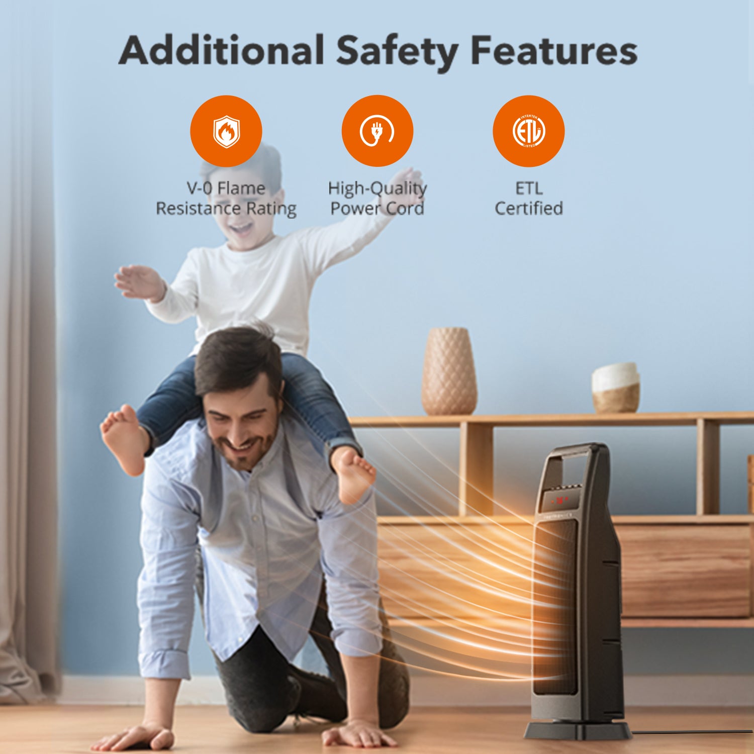 Taotronics TT-HE008 Dual PTC 1500W Portable Electric Heater Remote Control (OPEN BOX) DI35