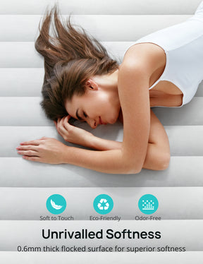 Evajoy Air Mattress, Inflatable Airbed Blow Up Bed Queen Size 80"x60"x8"