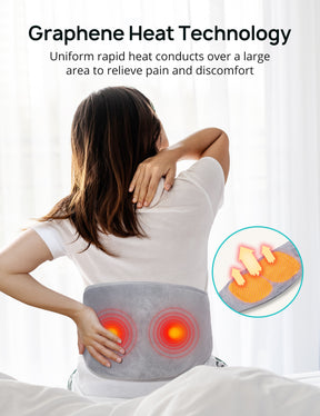 Evajoy Electric Heating Pad, Cordless Graphene Heating Belt, Pain Relief for Back, Waist, Shoulder, Thigh