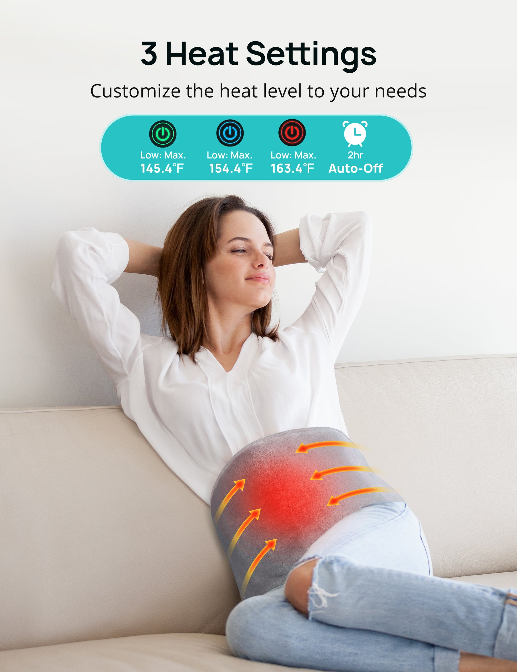 Heat Therapy Hot Adjustable Shoulder Heating Pad Rechargeable