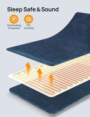 【50" x 60"】Evajoy Heated Blanket Electric Blanket,  50" x 60" Electric Full Size Throw Blanket