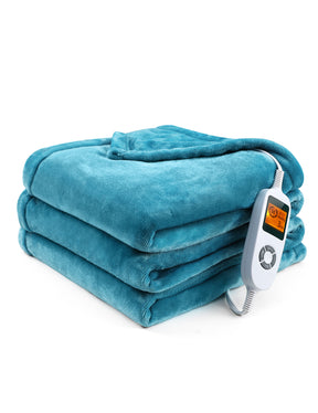 Evajoy Full Size Blanket, Electric Heated Throw 72'' x 84'' Extra Large, Soft Flannel, Fast Heating with 10 Heat Levels