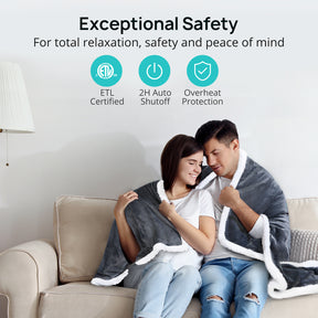 【50" x 60"】Evajoy Heated Blanket Electric Blanket