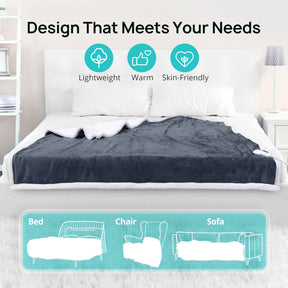 【50" x 60"】Evajoy Heated Blanket Electric Blanket
