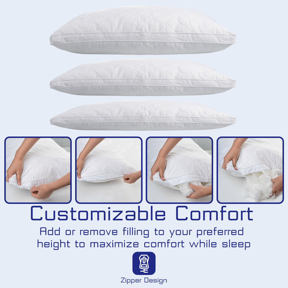 Sable Pillows for Sleeping, 2 Pack Goose Down Alternative Quilted Bed Pillow