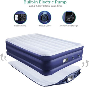 Sable Air Mattress Queen Size With Built-In Electric Pump With Storage Bag