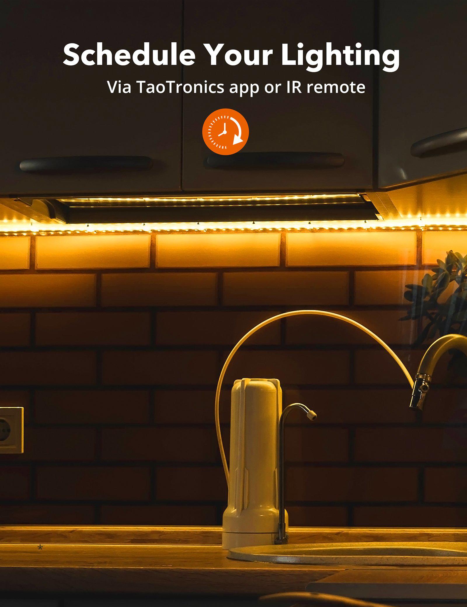 Smart Tool-Free Under Cabinet Lighting, Works with Alexa