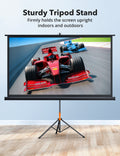 Projector Screen with Stand HP020, 120 inch Projector Screen 4K HD with Wrinkle-Free Design-TaoTronics