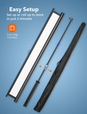100'' Projector Screen with Stand HP021, Upgraded for Indoor Outdoor Use-TaoTronics