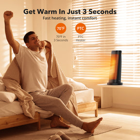 Taotronics 18” Space Heater 017 1500W Oscillating Electric w/ Remote for Home