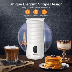 Portable 4-in-1 Milk Frother with Cold and Hot Foam Options