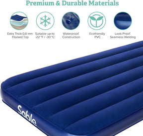 Sable Camping Air Mattress, Inflatable AirBed Blow up Bed, Queen and Twin Size