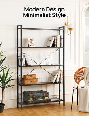 Evajoy 5-Shelf Bookcase, Modern Freestanding Bookshelf 2024