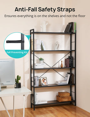 Evajoy 5-Shelf Bookcase, Modern Freestanding Bookshelf 2024