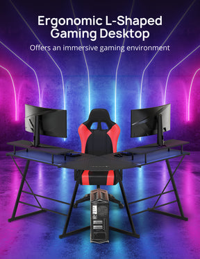 Cyber Monday Evajoy L-Shaped Gaming Desk, 50.4" Gaming Desk 2023