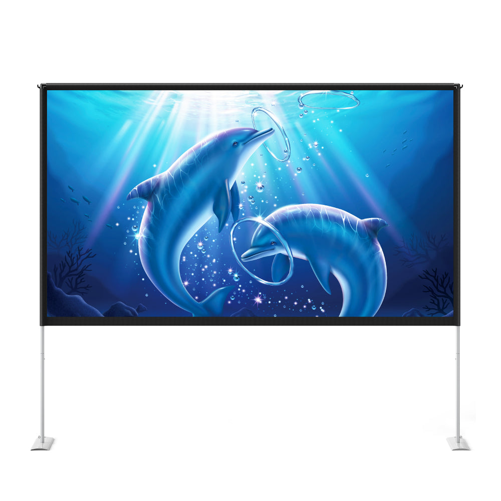 Freestanding Projection Screen HP027, Portable Front & Rear Projection Screen-TaoTronics