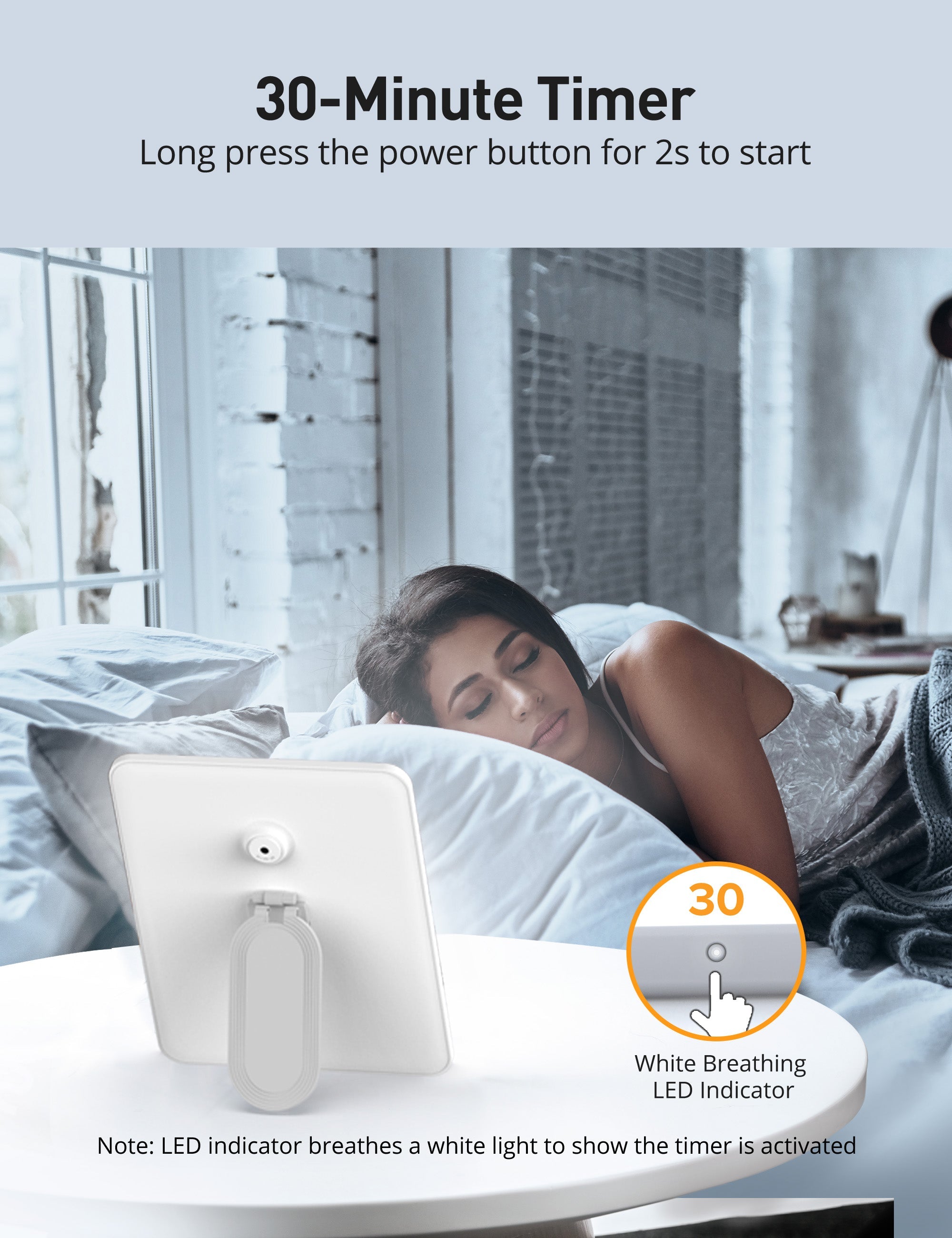 Sympa UV-Free LED Light Therapy Lamp CL026, With 10, 000lux-Light Therapy Lamps-ParisRhone