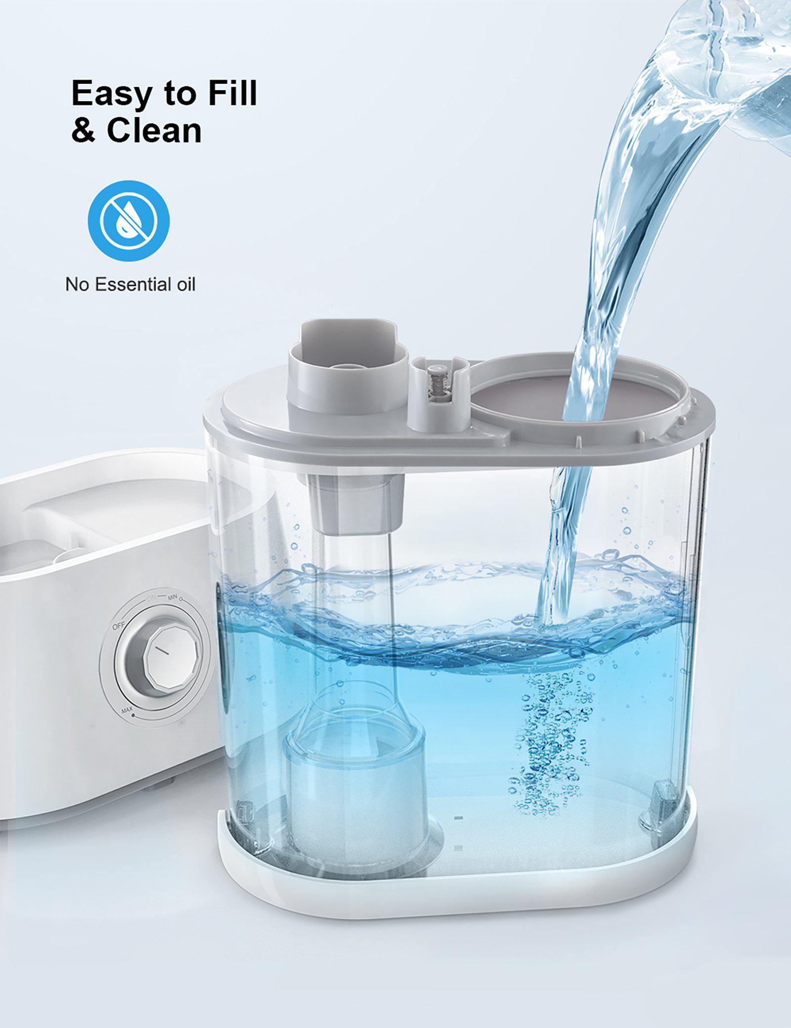 Homech Cool Mist Humidifiers, 26dB Quiet Humidifiers, 4L Ultrasonic Humidifiers-TaoTronics
