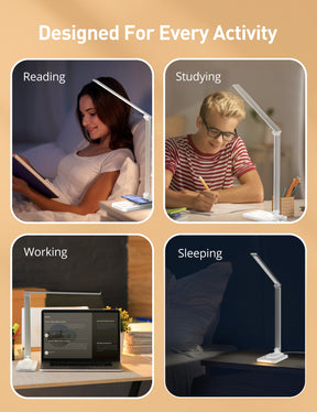 Sympa Table Lamp DL048, Eye-Caring Technology With 5W Wireless Charger-Table Lamps-ParisRhone