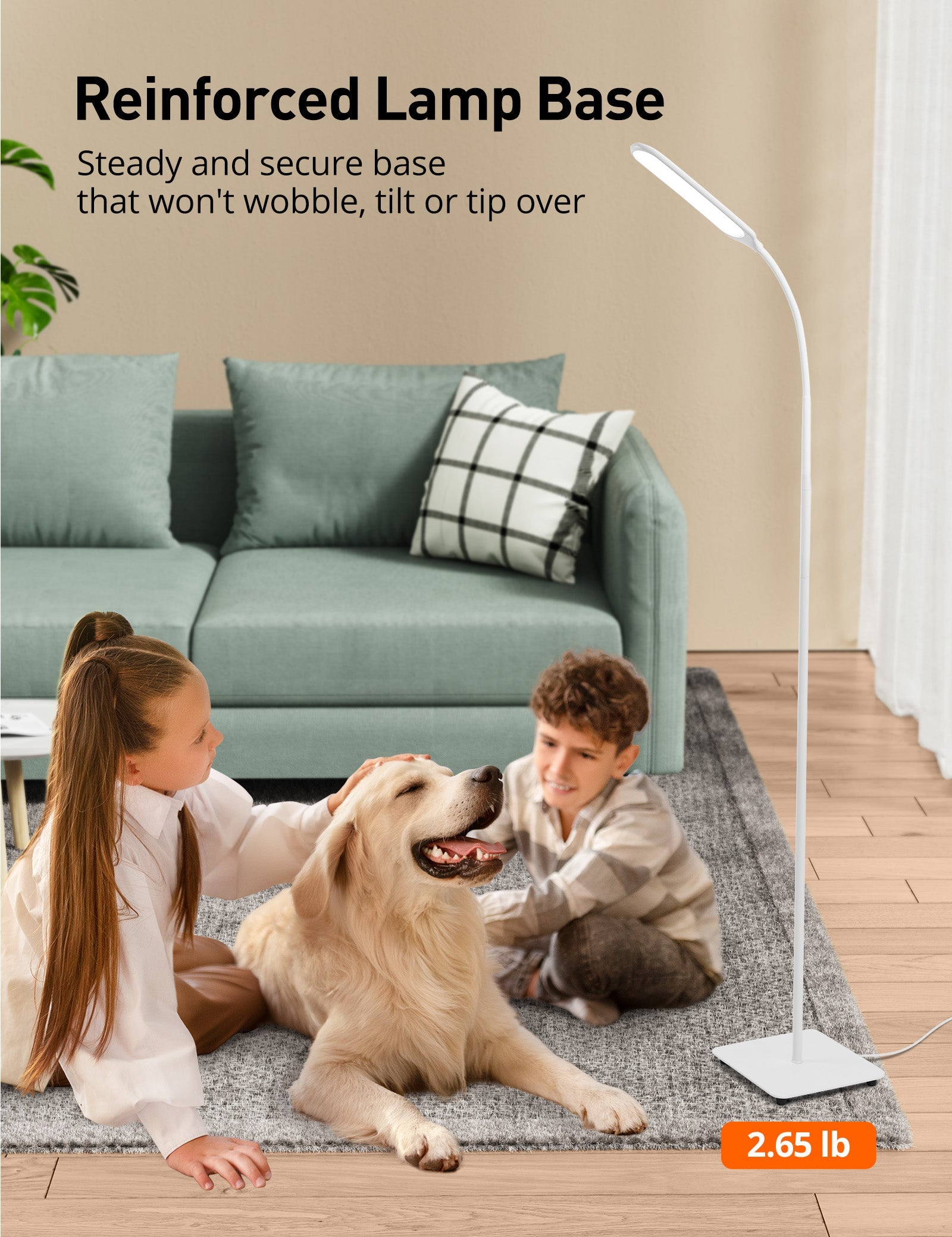 Sympa Floor Lamp DL023, Dimmable Standing Tall Pole Light Touch Control-Table Lamps-ParisRhone