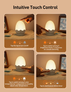 Sympa Night Light For Kids CL038, With Charging Pad, Touch Control-Night Lights-ParisRhone