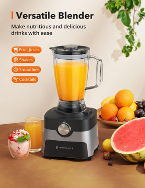 Food Processor and Blender Combo, 600W 9-Cup Food Processor-TaoTronics