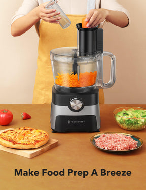 Food Processor and Blender Combo, 600W 9-Cup Food Processor-TaoTronics