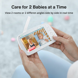 Baby Monitor, VAVA 5" 720P Video Baby Monitor with Pan-Tilt-Zoom Camera