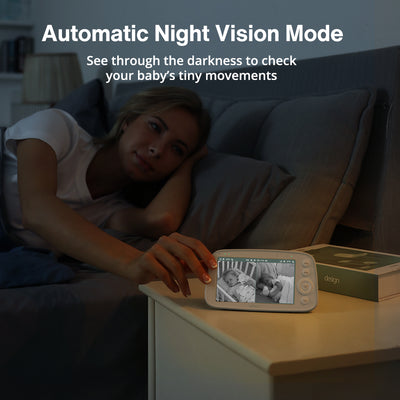 Baby Monitor, VAVA 5" 720P Video Baby Monitor with Pan-Tilt-Zoom Camera