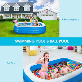 Homech Full-Sized Family Inflatable Lounge Swimming Pool-TaoTronics