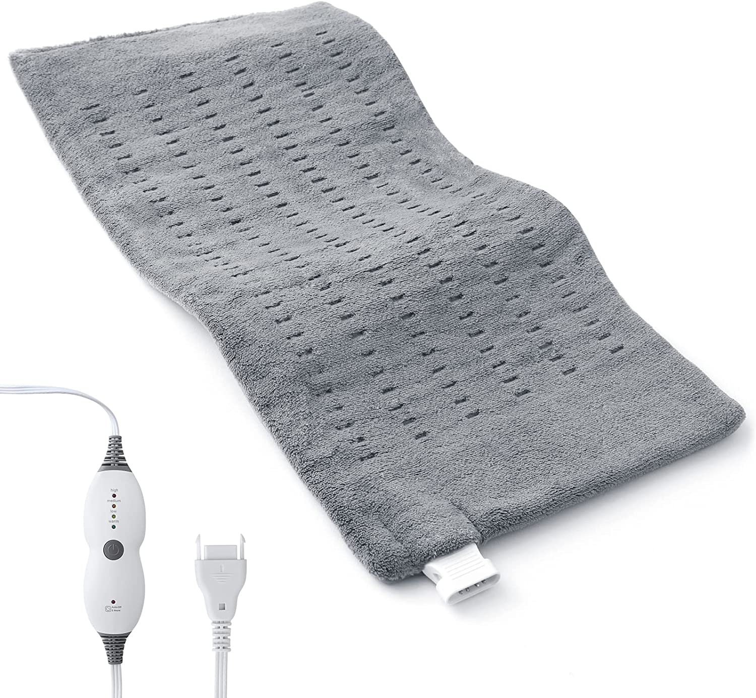 【33"x17"】Electric Heating Pad for Back Pain Cramps Relief, XXX-Large Ultra Soft Fast Heating, Moist Dry Heat